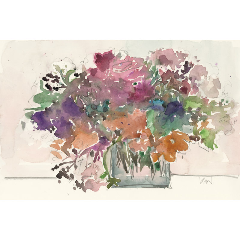 " Mix Flowers II " by Samuel Dixon Painting Print, 20" H x 30" W