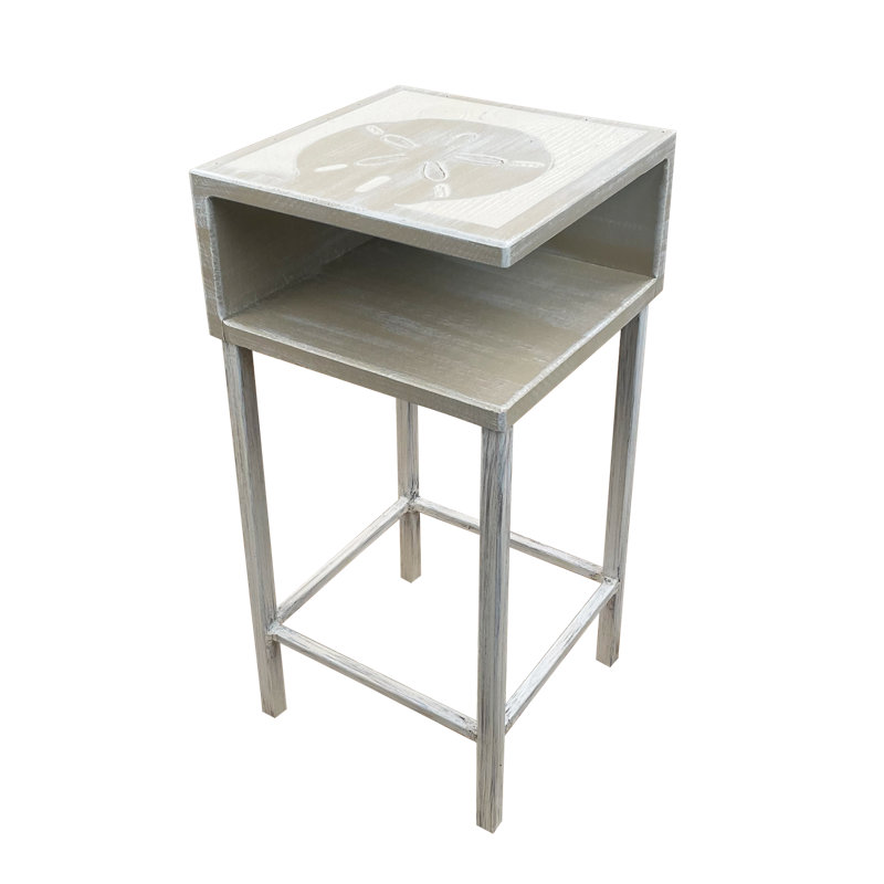 Quaysean Solid Wood Top End Table