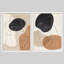 Brun clair, formes abstraites neutres, art encadré, affiches, salle de bain, petit art mural-104785391-104785388