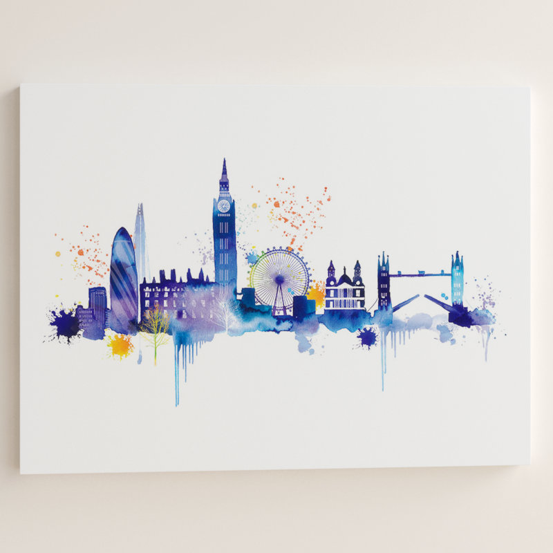 London Skyline 1 Piece Wrapped Canvas Wall Art