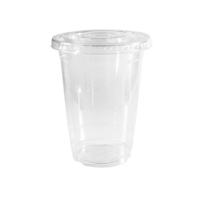 Ecoquality 12Oz Small Clear Plastic Disposable Cups With Flat Lids For Cold Smoothie, Iced Coffee, Parfait, Juice, Soda, Cocktail, And Party Cups (150)