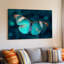 Reproduction d'art murale sur toile turquoise et bleu avec papillon-129671816