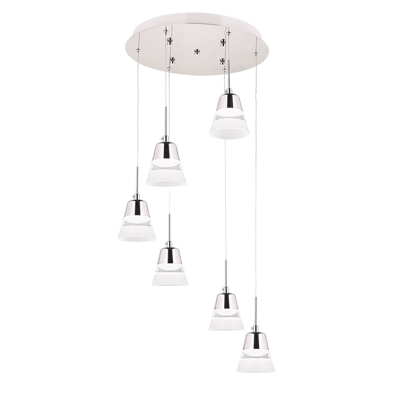 Luminaire suspendu en forme de cloche à 6 lumières DEL