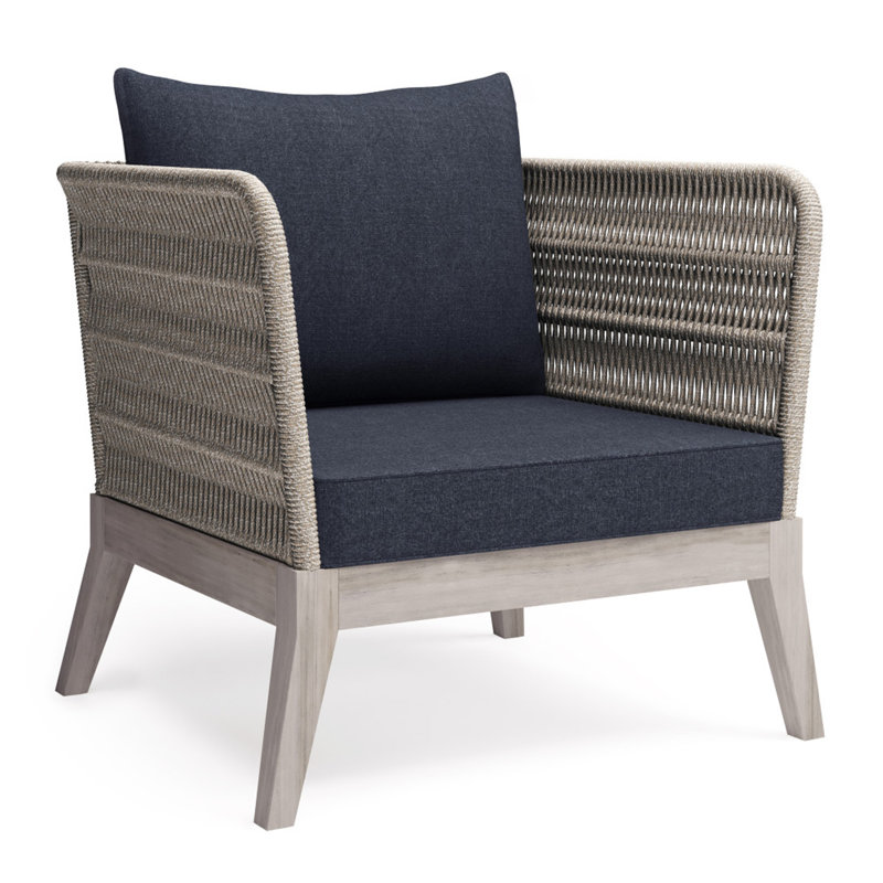 Chaise de conversation d'extérieur - Gris ardoise Santiago