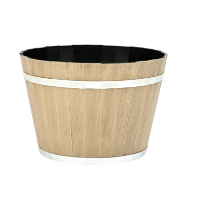 Resin Whiskey Planter With All-Weather Resistance And Adjustable Drainage For Outdoor Use In Shape Veggies Flowers