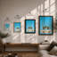 Palms and Architecture Minimalist - Framed Print-1279401592-1279401598