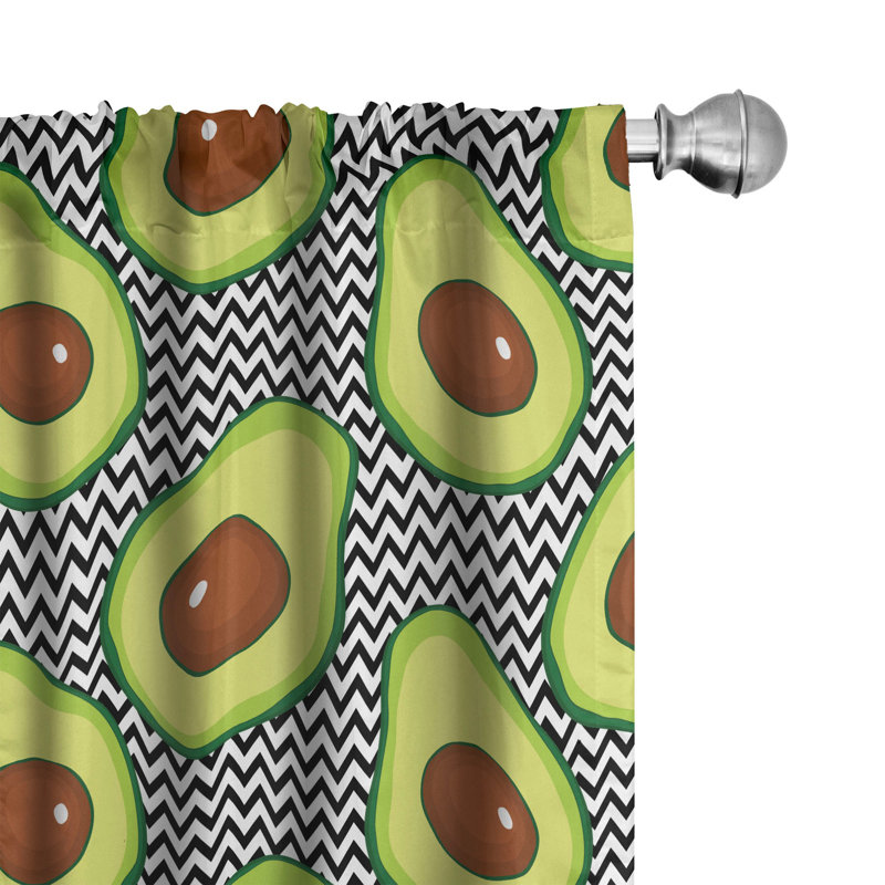 Avocado Semi-Sheer Rod Pocket Sliding Panel, 28" x 84"