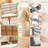 Outdoor L-shaped Rattan Sofa Set Boho Style, Beige-1712312107