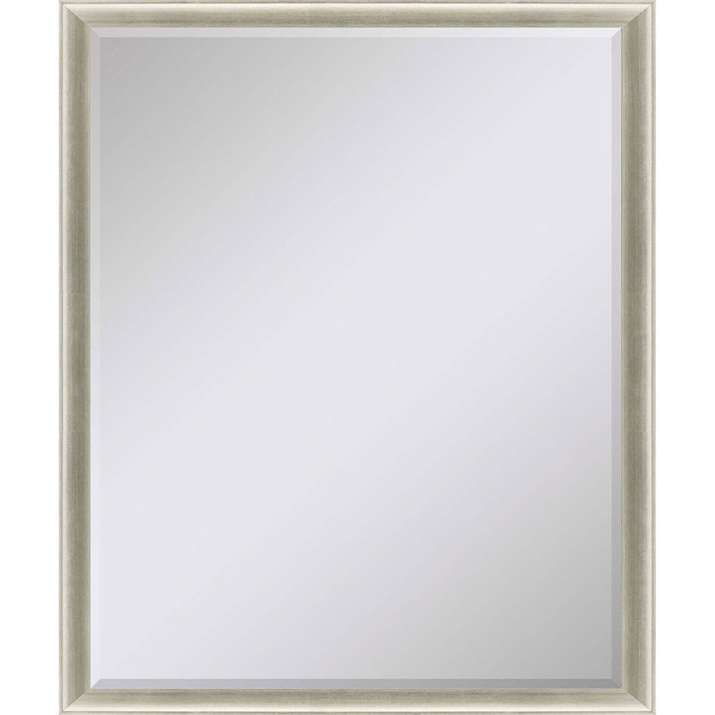 32" Silver Wood Accent Mirror