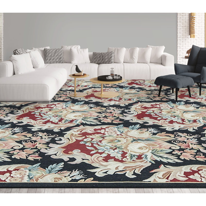 Aubusson Renaissance Wool Floral Area Rug