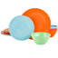 Ensemble de vaisselle en mélamine 12 pièces Gibson Home Brist, 4 couleurs assorties-101640856
