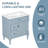30"W Freestanding Bathroom Single Vanity with Drawers and An Adjustable Shelf-732200886-732200881