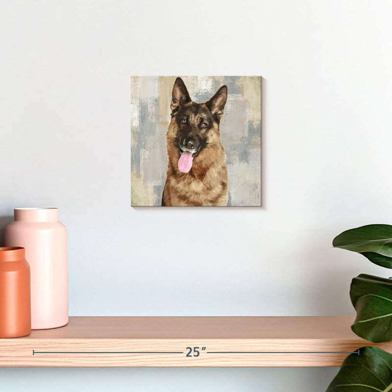 Portrait d'un berger allemand Brampt, H 10 po x l 10 po
