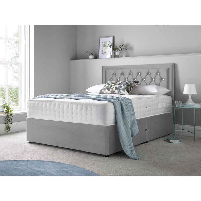 McBain Divan Bed Set, Right Side Drawers, Single (3'), Charcoal