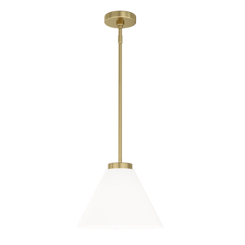 Luminaire suspendu 1 lumière Wynridge Plug & Play de style transitionnel et moderne - 62,26 po de hauteur et 12 po de largeur
