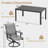 4 - Person Outdoor Patio Dining Set, Breathable PVC-coated polyester Swivel Patio Chairs And Rectangular Dining Table, All Weather Dining Set For Lawn, Garden, Backyard