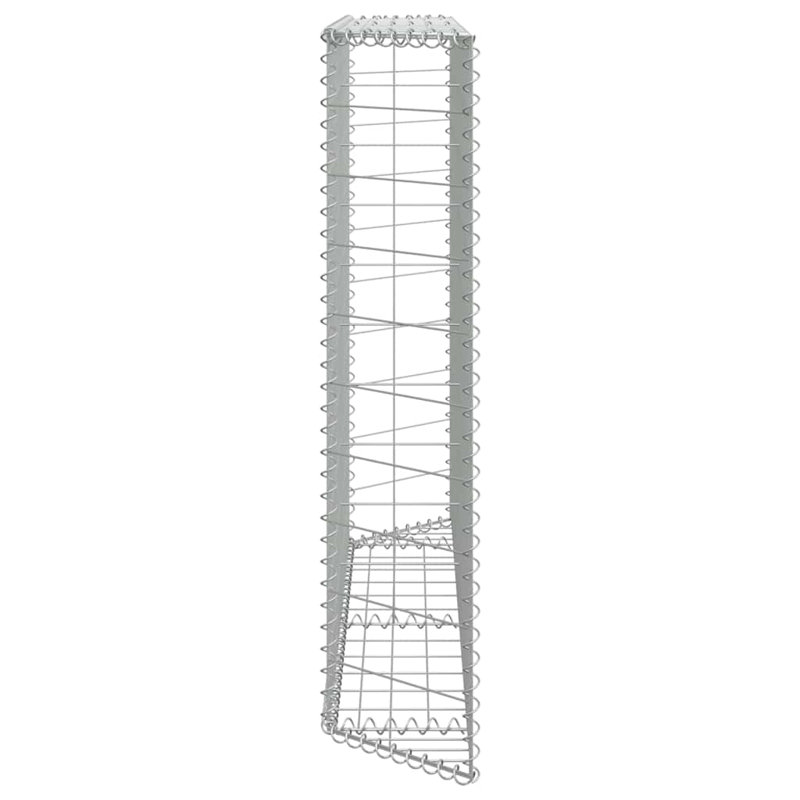 Lit surélevé en acier galvanisé Trapezium Gabion, H 39,37 po x l 59,06 po x P 7,87 po