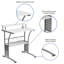 Computer Desk with Top and Lower Storage Shelves-1762137464
