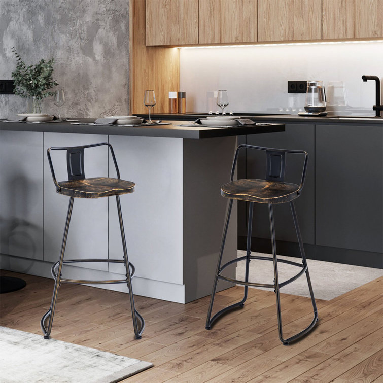 Stellan Swivel Stool with Metal Frame