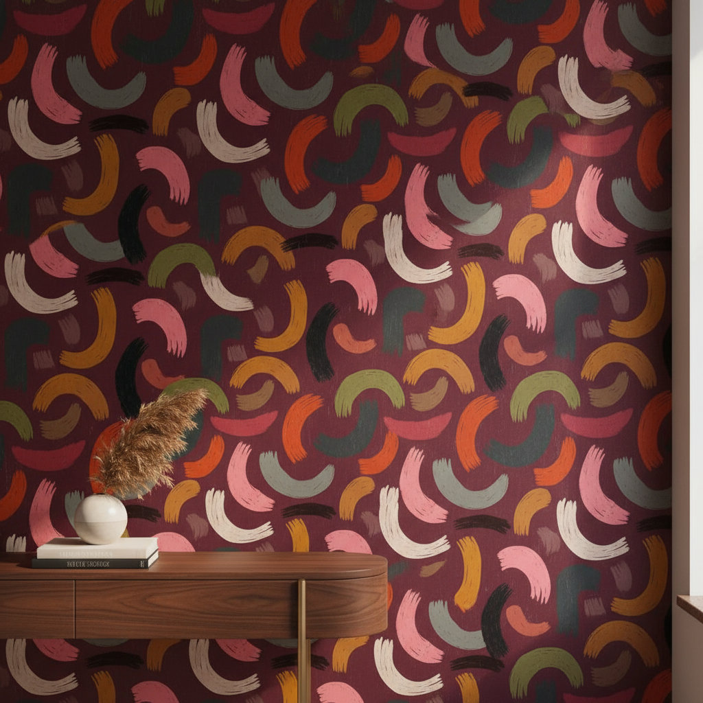 Lark Manor™ Abstract Brushstroke Wallpaper Peel And Stick Mural Modern ...
