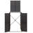 vidaXL Single Wheelie Bin Shed Black 27.6"x31.5"x46.1" Poly Rattan-88344687