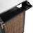 Single Door Bar Cart,Outdoor Kitchen Wicker Island Rolling Cart & Storage Cabinet, Wheels And Stainless Steel Extended Table Top, Side Handle