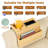 Foldable Sofa Armrest Tray With Storage, Anti-Slip Cup Holder & Coaster, Splash-Proof Remote Caddy For Snacks And Phones, (Natural)