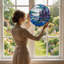 Panneau de vitrail 12 "H Moon Moon-302686818