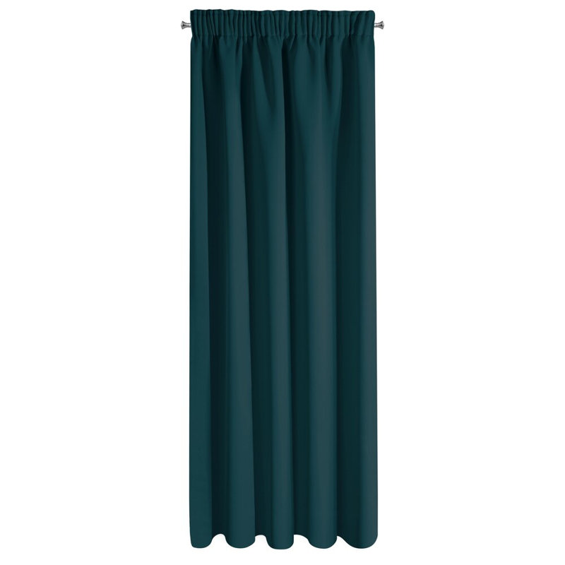 Logan Room Darkening Curtain, Dark green