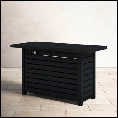 Table de foyer d'extérieur en acier au propane / gaz naturel avec couvercle
