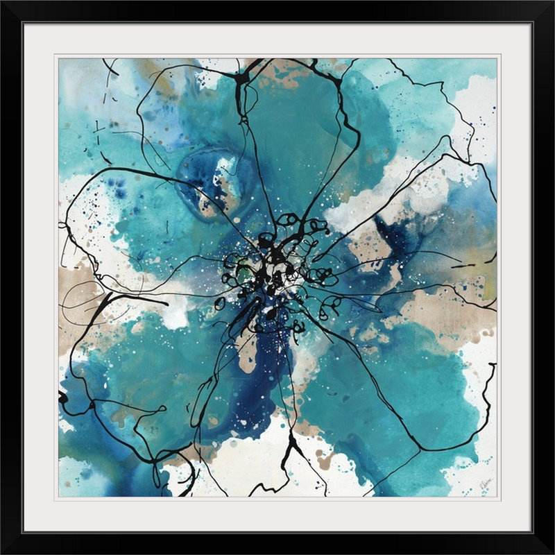Mallon «Allure IV», reproduction d'art Frostburg, H 28 x l 28 po x P 1 po, Cadre noir