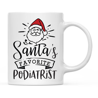 Grande tasse à café le père noël favori podiatrist