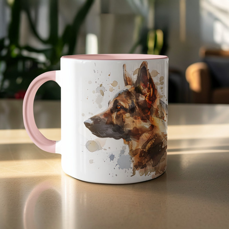 11oz Watercolour Airedale Terrier Design Coffee Mug, 2