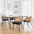 19.3" H PU Leather Fabric Upholstered Modern Dining Chairs With Cane Back and Black Metal Frame-951666015-965343955