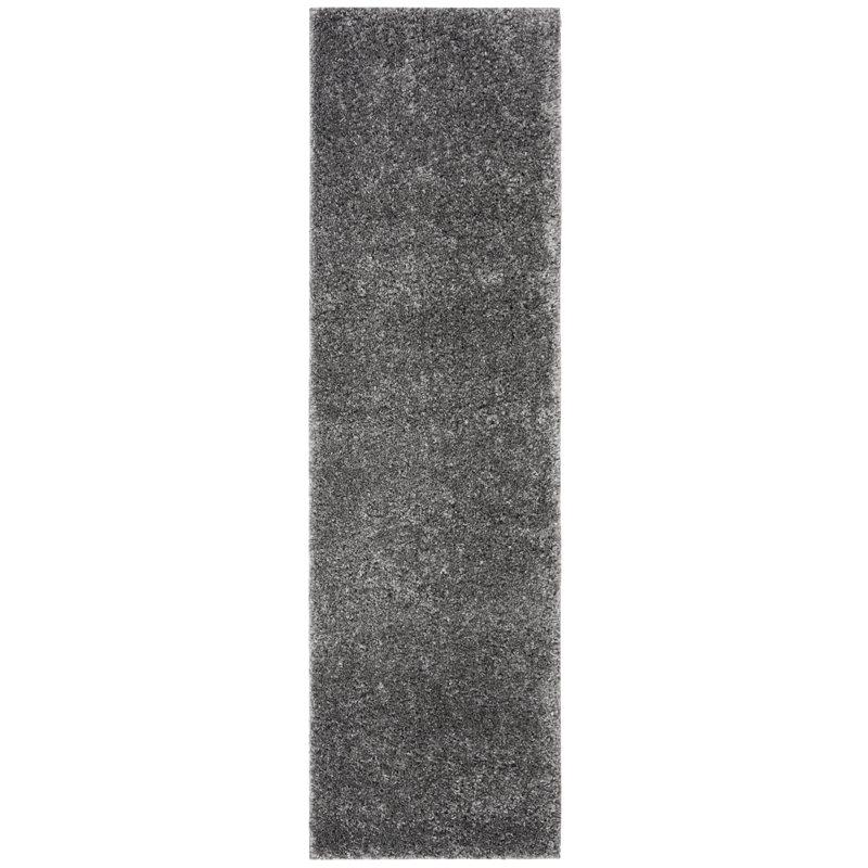 Brittney Performance solid color shag rug, Tapis de couloir 2 pi 3 po x 8 pi, Grey