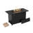 42" W Iron Propane Outdoor Fire Pit Table with Lid And Cover