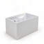 Baignoire de trempage autoportante en acrylique blanc brillant de 39 po x 28 po avec siège intégré