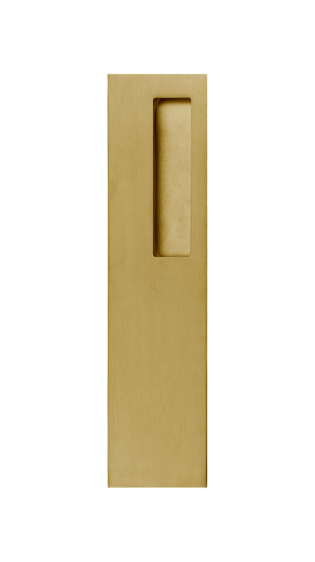 Recessed Push/Pull Plate, Satin Brass