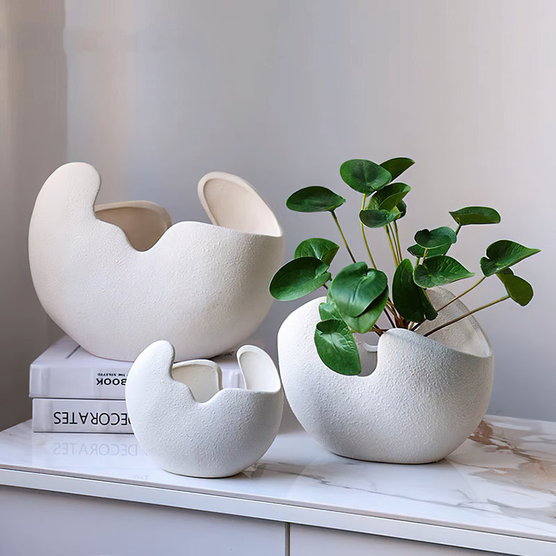 Breelyn Handmade Ceramic Table Vase, 5" H x 6" W x 3" D