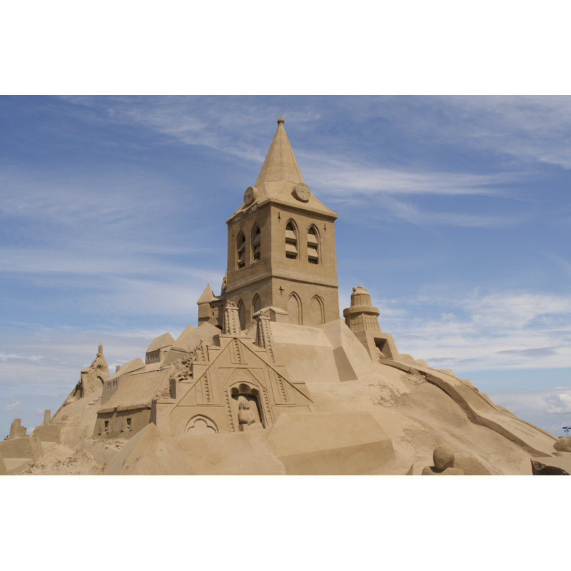 Huge Sandcastle - Wrapped Canvas Print, 30cm H x 46cm W x 3.8cm D