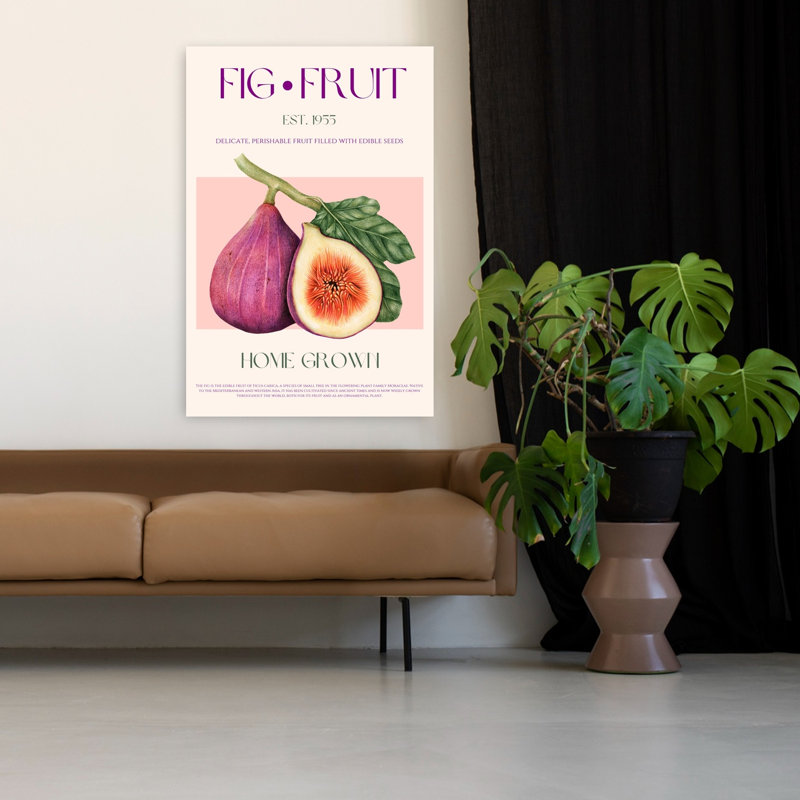 Art mural rétro de fruits rouges, H 48 po x l 32 po
