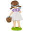 Statue de jardin Juliette Bluebonnet Girl