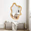 Miroir mural 33,46 x 22,24 de forme irrégulière avec cadre en bois naturel, design unique pour un décor moderne et rustique