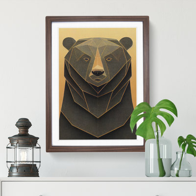 Contemporary Bear No.3 Abstract - Single Picture Frame Print
