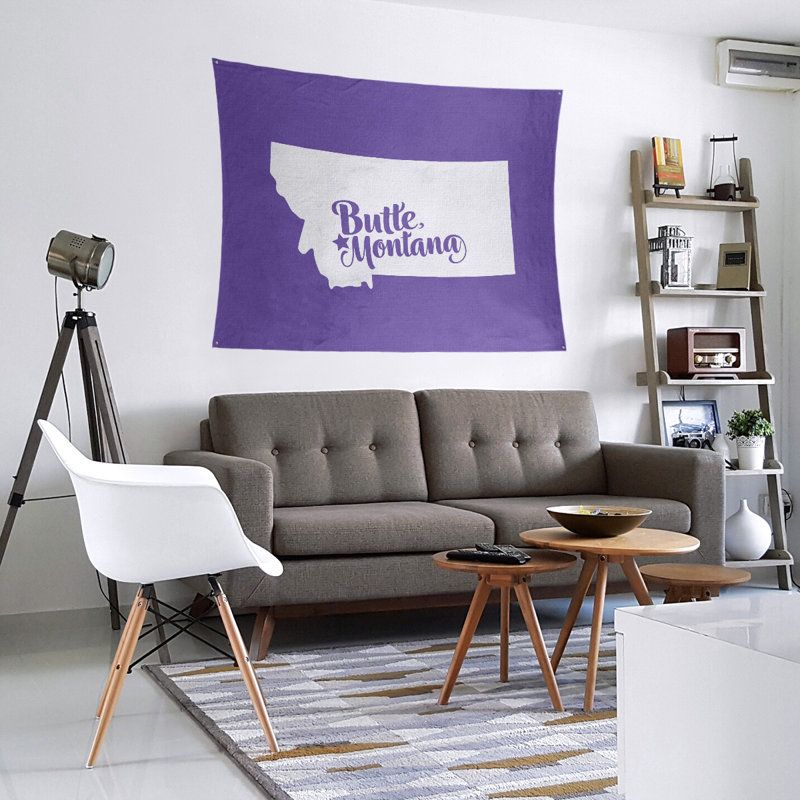 Tapisserie Butte Montana, H 88 po x l 104 po, Mauve