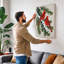 Winter Cardinals Botanical - Wrapped Canvas-1922681106-1922681093