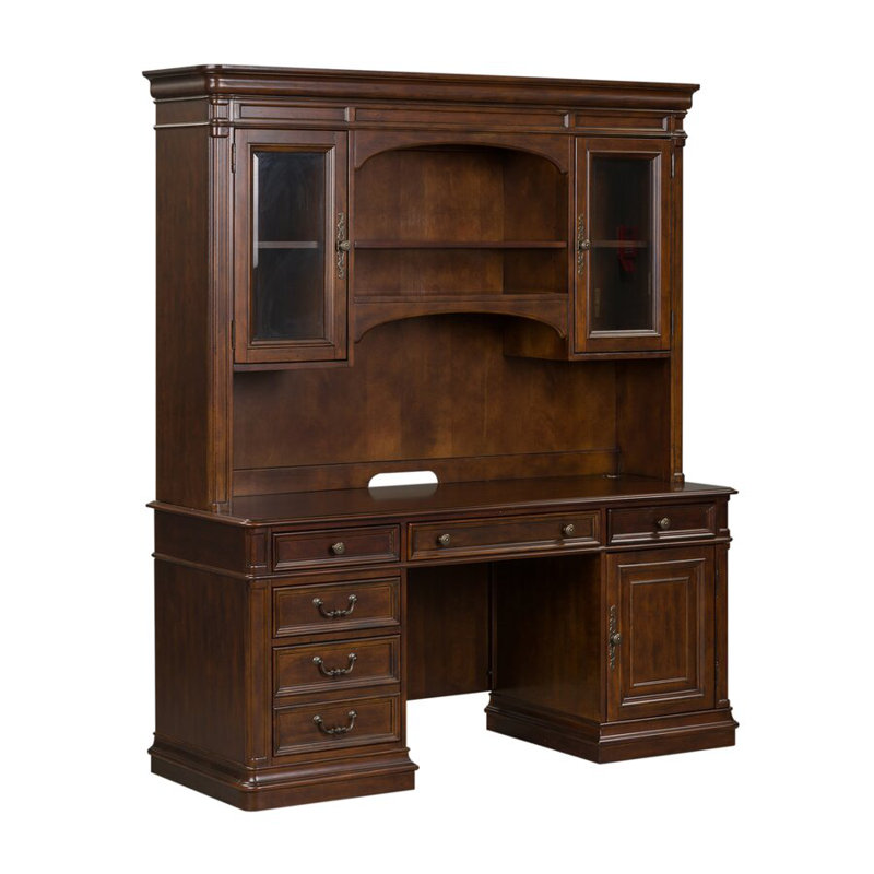 Premium 3-Piece Wooden Executive Desk Set With Top Cabinet