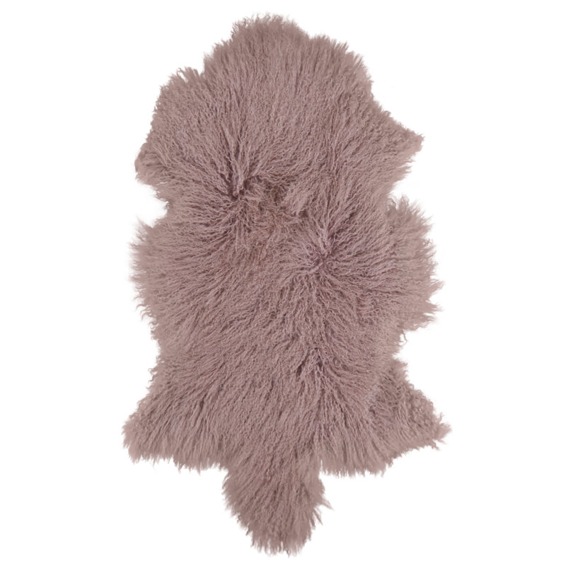Menlo Solid Colour Sheepskin 55cm X 95cm Area Rug