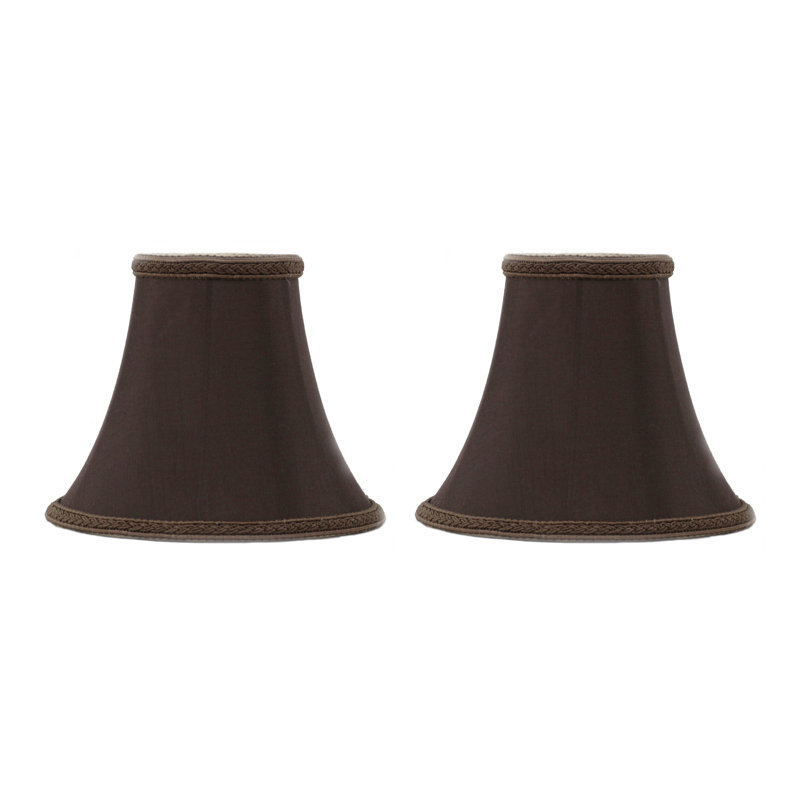 5 in. H Silk Bell Lamp Shade, Chocolate