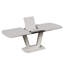 Table de salle à manger extensible moderne, en bois aggloméré gris antique, style industriel